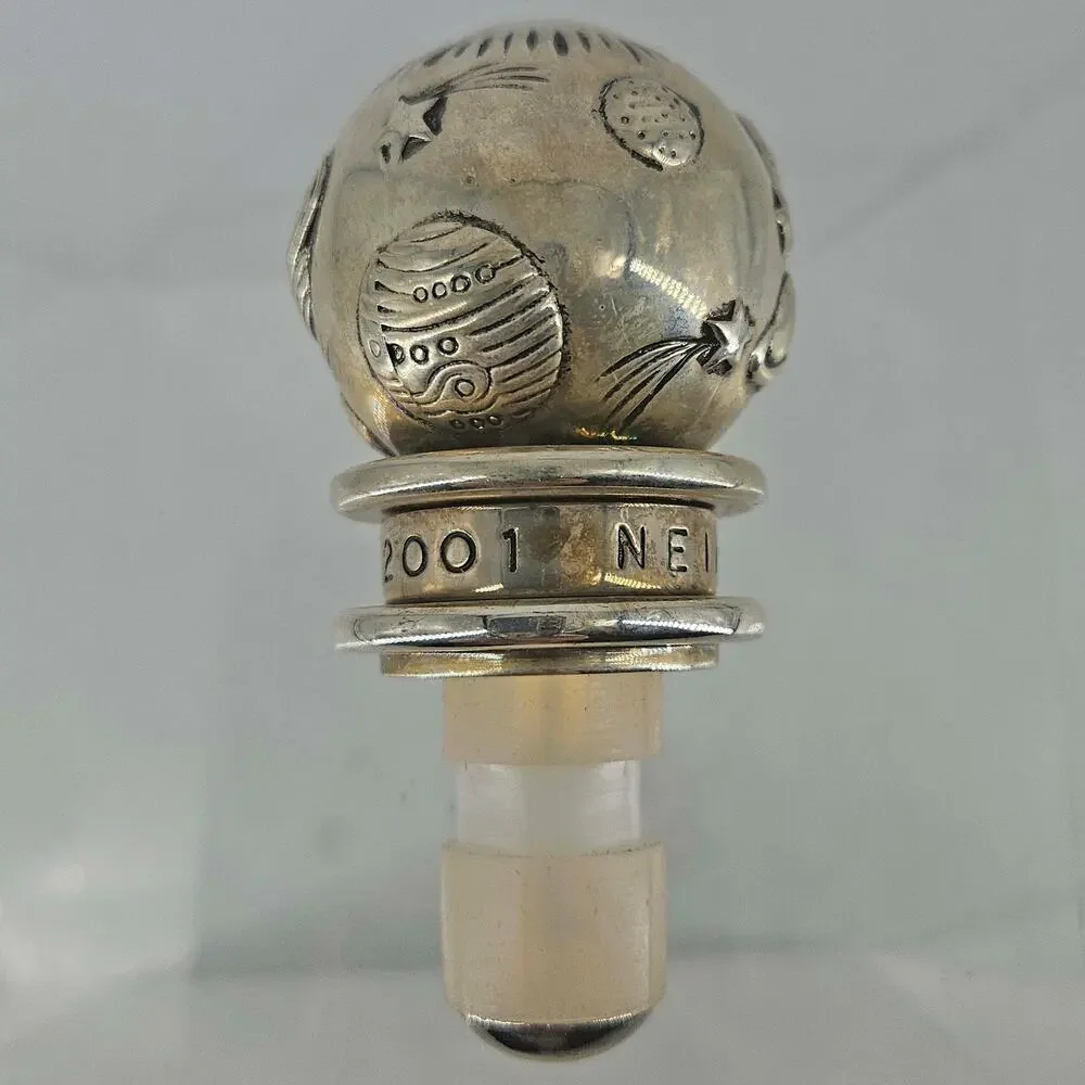 Neiman Marcus Wine Stopper OUT OF THIS WORLD Silverplate Galaxy Solar System
